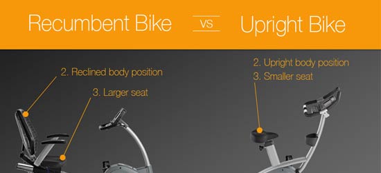 Recumbent or Upright Exercise Bike