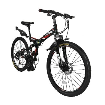 Xspec 26'' 21-Speed Folding Mountain Trail Bicycle Commuter Foldable Bike